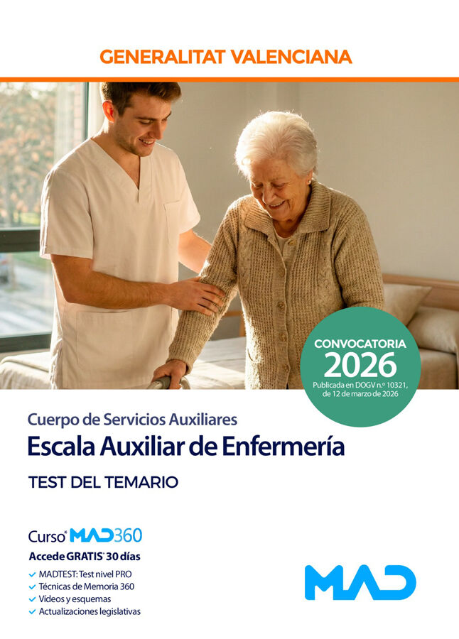 Cuerpo Especialistas de atenci&oacute;n sociosanitaria, educaci&oacute;n especial y cuidados auxiliares de enfermer&iacute;a de la Generalitat Valenciana. Escala Atenci&oacute;n