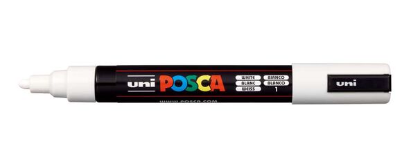Rotulador Posca PC-5M blanco