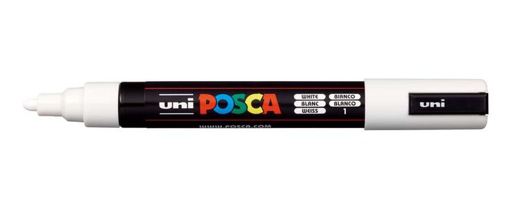 Rotulador Posca PC-5M blanco