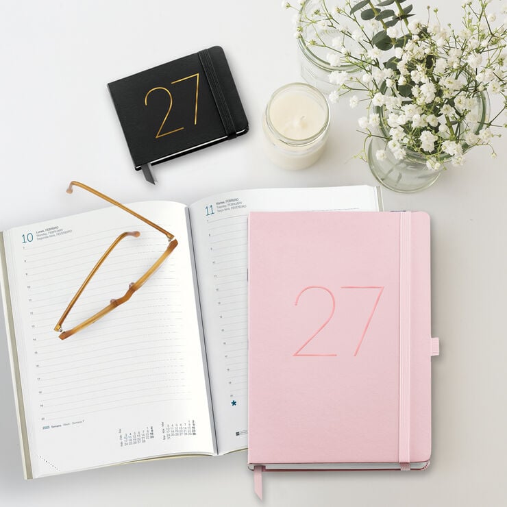 Agenda Miquelrius Pocket Semana Vista Multiling&uuml;e 2027 Chester Negro