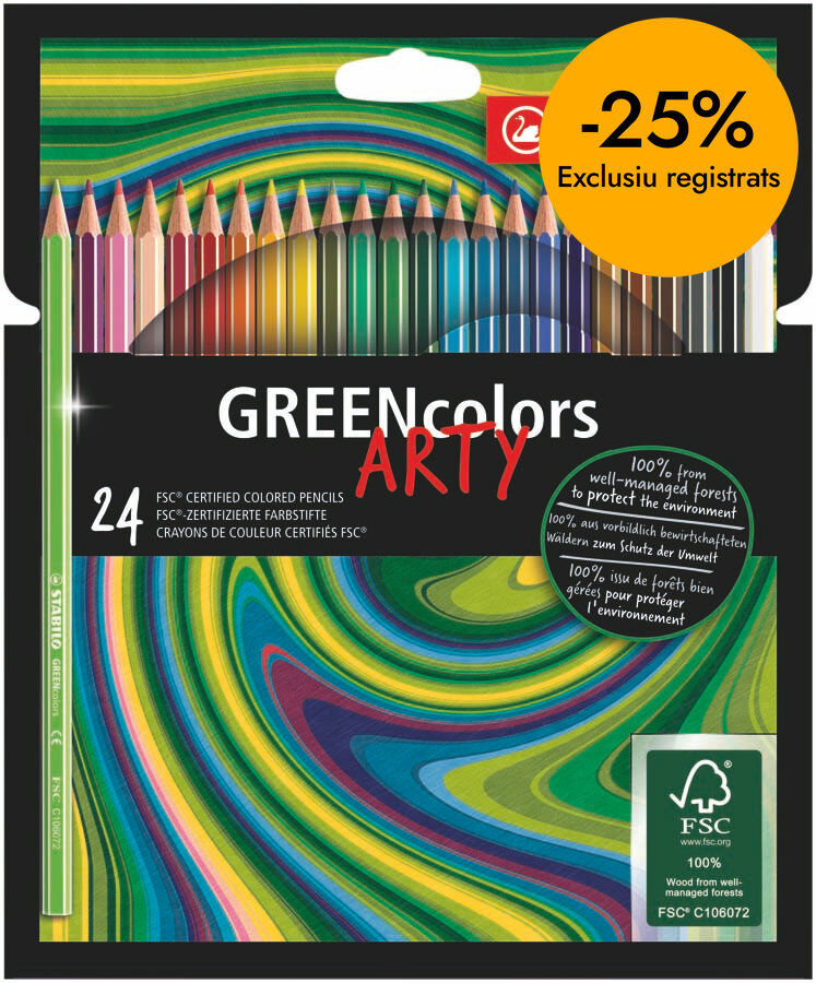 Llapis Stabilo Green Arty Line 24 colors