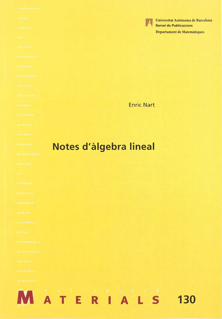 Notes d'algebra lineal
