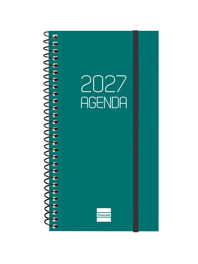 Agenda Finocam Opaque Semana Vista Horizontal 2027 Catal&aacute;n Verde