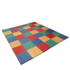 Suelo de puzzle Pavi Play Multi Central 600x600x1,5 mm Rojo