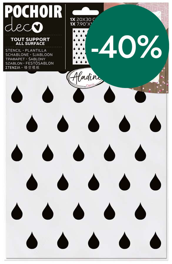 Plantilla Stencil Aladine 20x30cm Gotes