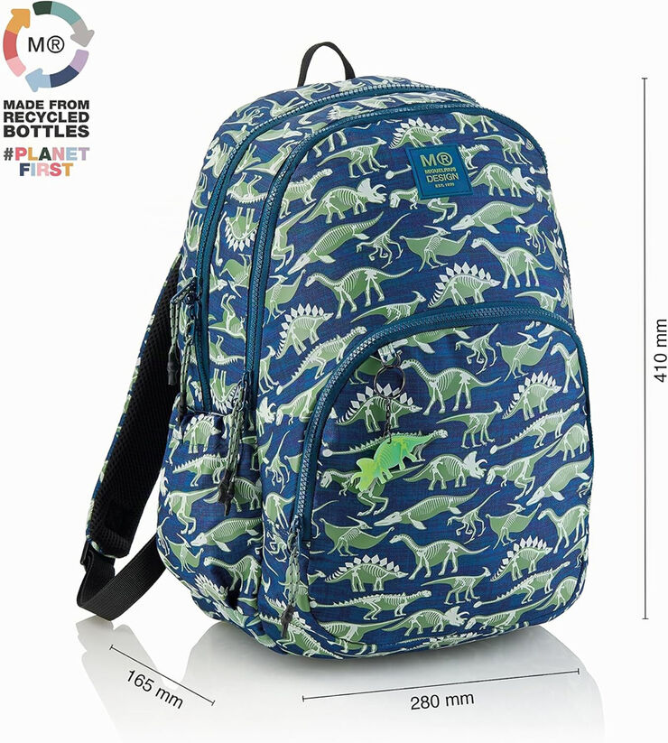 Mochila Triple MQR Oslo Dinos Fossil