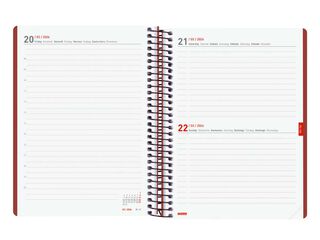 Agenda Finocam 16 meses Ikon E10 día/pág mult 2025-26 burdeus