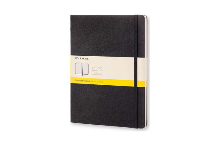 Libreta Moleskine P azul cuadro