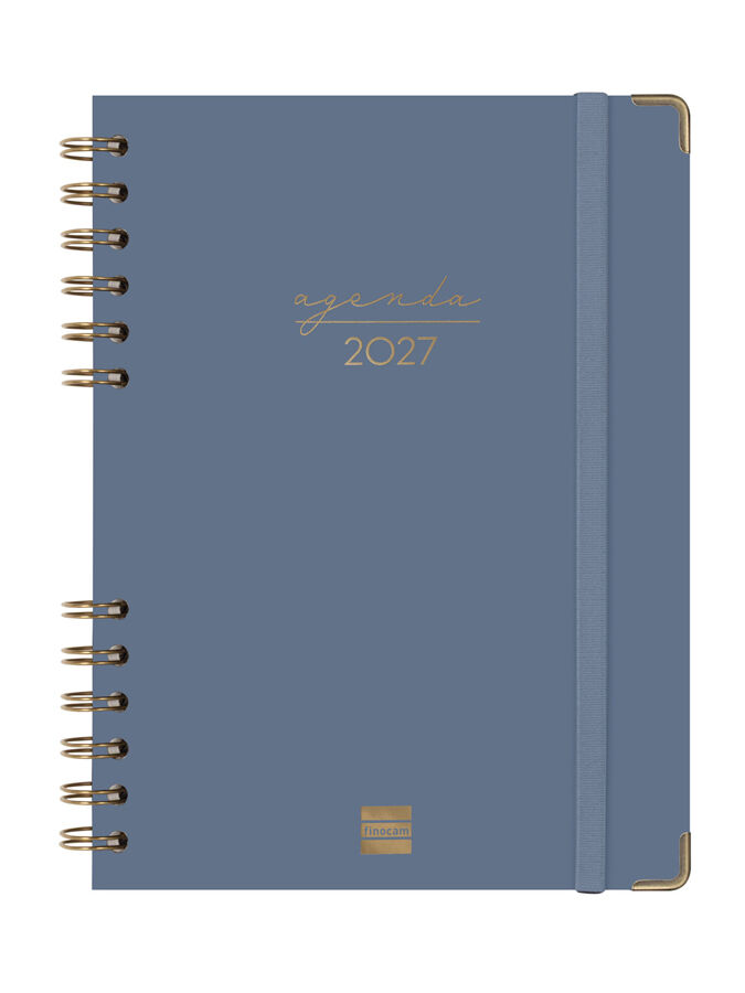 Agenda Finocam Alma Semana Vista Horizontal 2027 Catal&aacute;n Azul