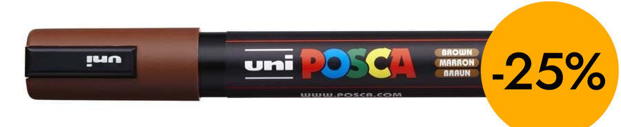 Rotulador Posca PC-5M 1,8-2,5mm marr&oacute;n