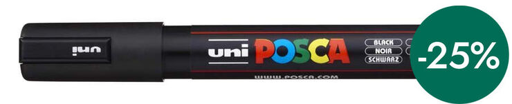 Rotulador Posca PC-5M 1,8-2,5mm negro