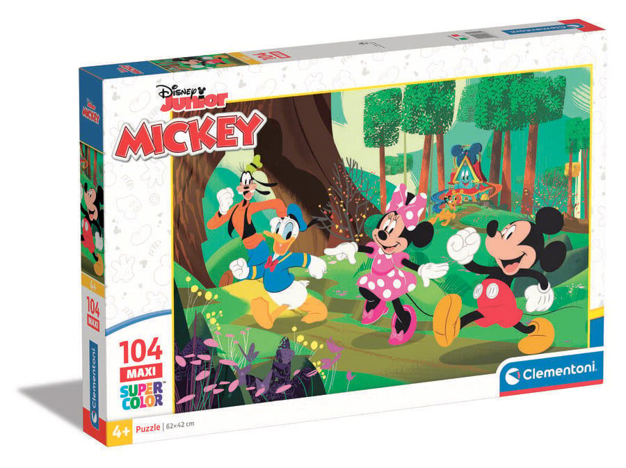 Puzle 104 piezas maxi Mickey y amigos
