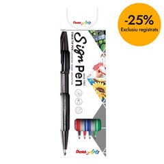 Rotuladores Pentel Fibra 4 colores