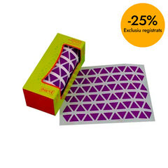 Gomets Tri&aacute;ngulo medio 15mm rollo lila