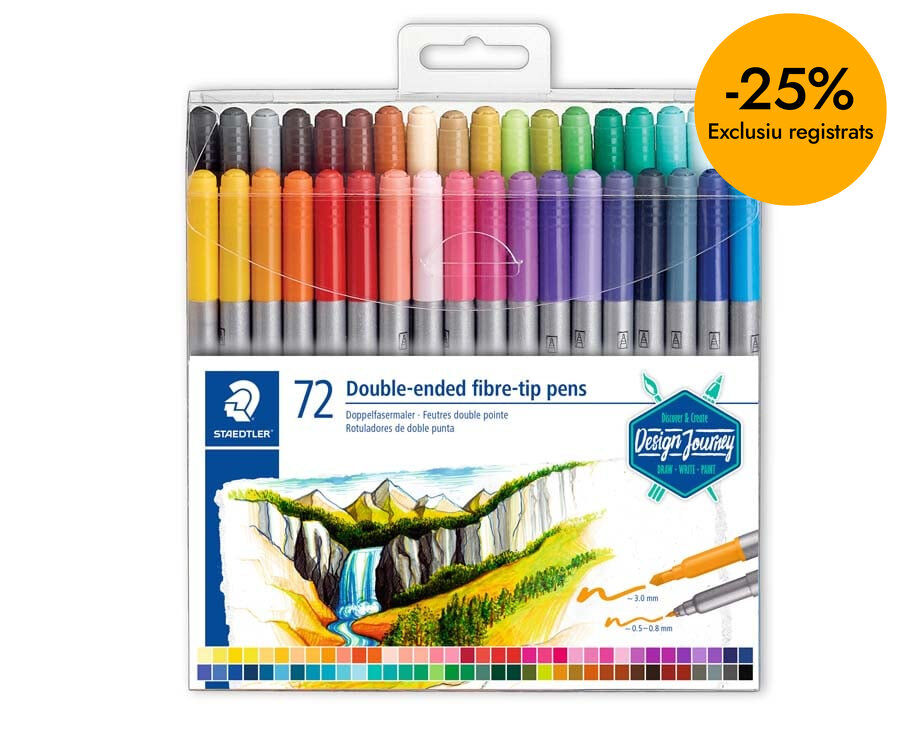 Retoladors Staedtler doble punta 36 colors