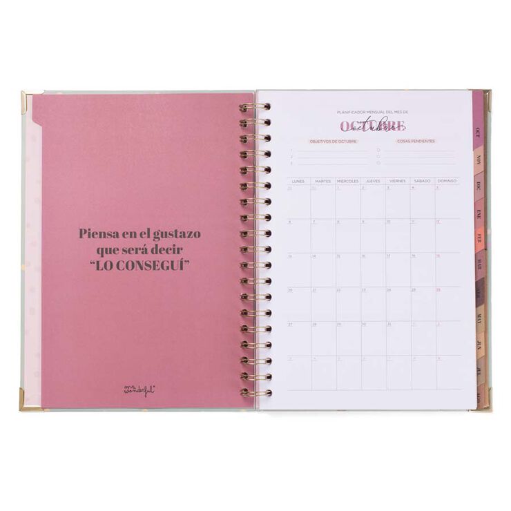 Agenda escolar Mr. Wonderful Office sem/vista cas 2025-26 Me dejaré sorprender