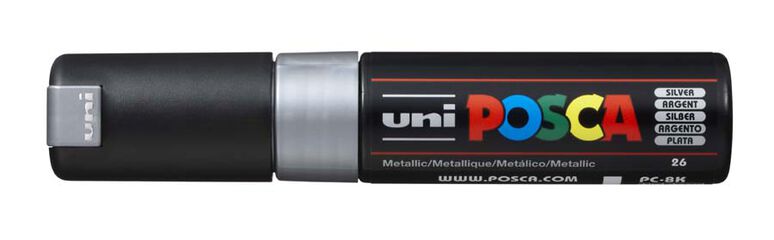 Rotulador Posca PC-8K plata metal