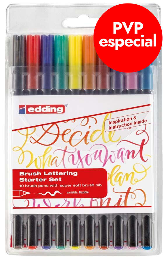 Retoladors Cal&middot;ligrafia Brush Edding 1340 10 colors