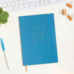 Agenda Finocam Flex Llisa Dia P&agrave;gina 2027 Castell&agrave; Blau