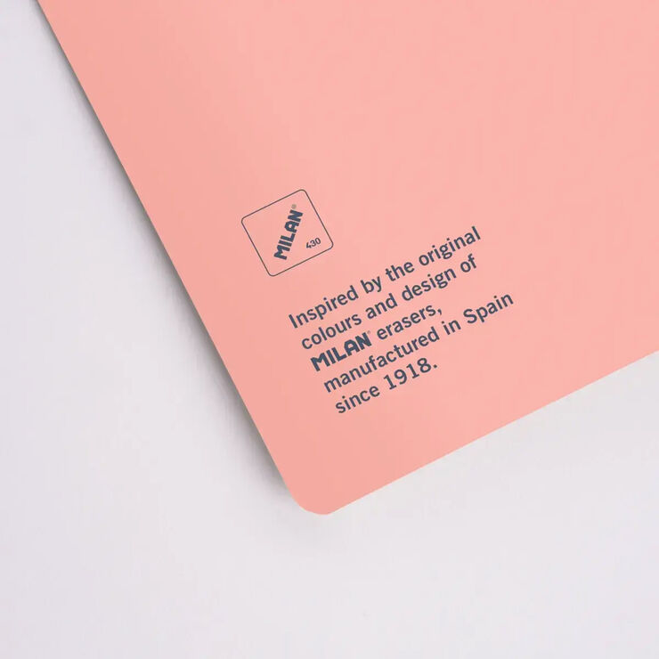 Libreta Encolada A5 Rayada 48 Hojas Milan 1918 Rosa
