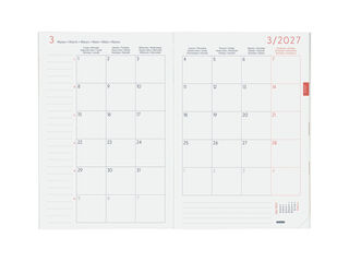 Agenda Planificador Finocam Setmana Vista Multiling&uuml;e 2027 Gris
