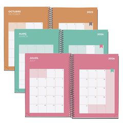 Agenda escolar Miquelrius Plus sem/vista cat 2025-26 Pink Desert