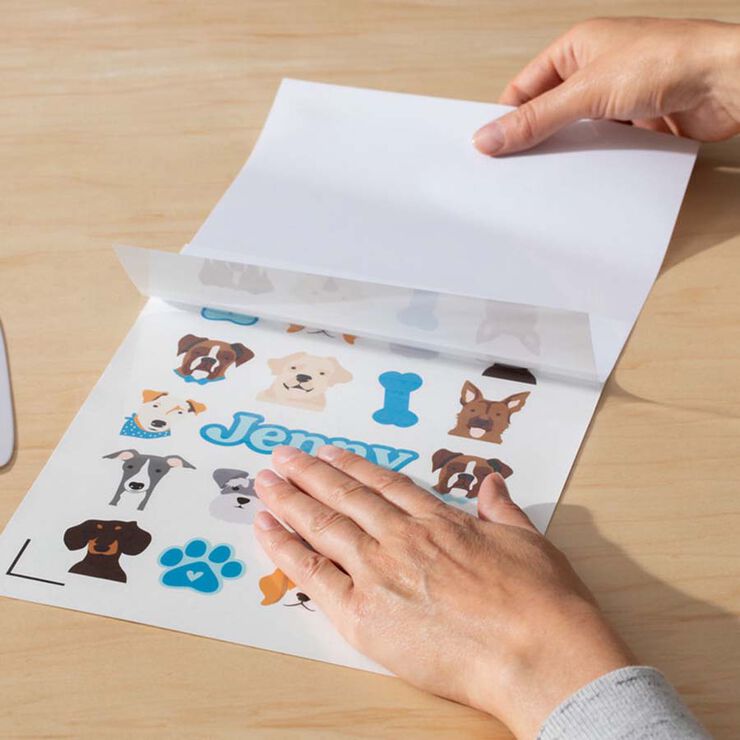 Sticker imprimible impermeable A4 transparente holográfico 5 hojas
