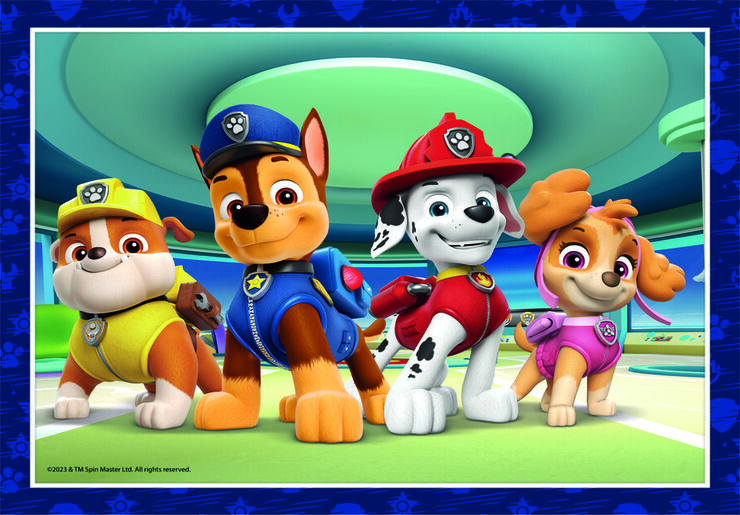 Puzle 4 en 1 Patrulla Canina