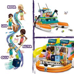 LEGO® Friends Vaixell de Rescat Marítim amb Animals Marins 41734