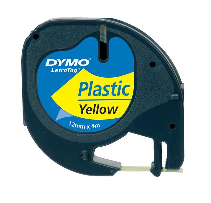 Cinta para rotular Dymo LetraTag amarillo