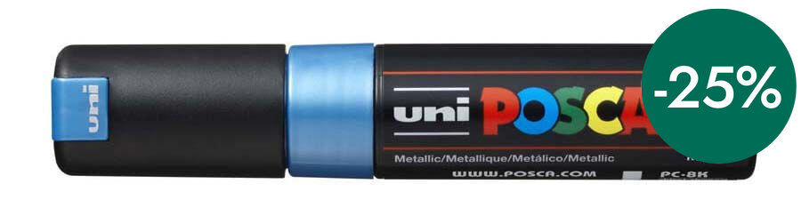 Retolador Posca PC-8K 8mm blau metall