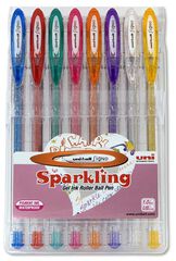 Retoladors Uni-ball UM-120 purpurina 8 colors