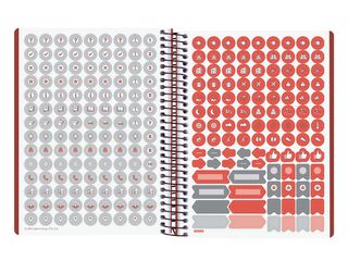 Agenda Finocam 16 meses Ikon E10 día/pág mult 2025-26 burdeus