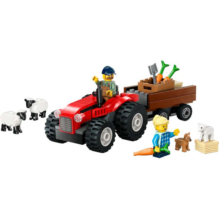 LEGO® LEGO City Tractor Vermell amb Remolc i Ovella 60461