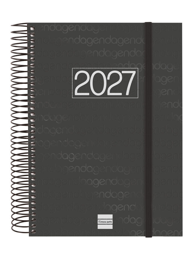 Agenda Finocam Year D&iacute;a P&aacute;gina 2027 Catal&aacute;n Negro