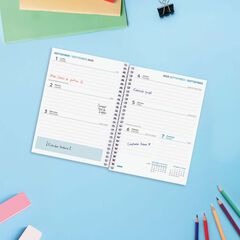 Agenda Finocam escolar Cool 1/8 setm/vista cas 2025-26 blau