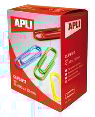 Clips Apli No.2 32mm colores surtidos 100u