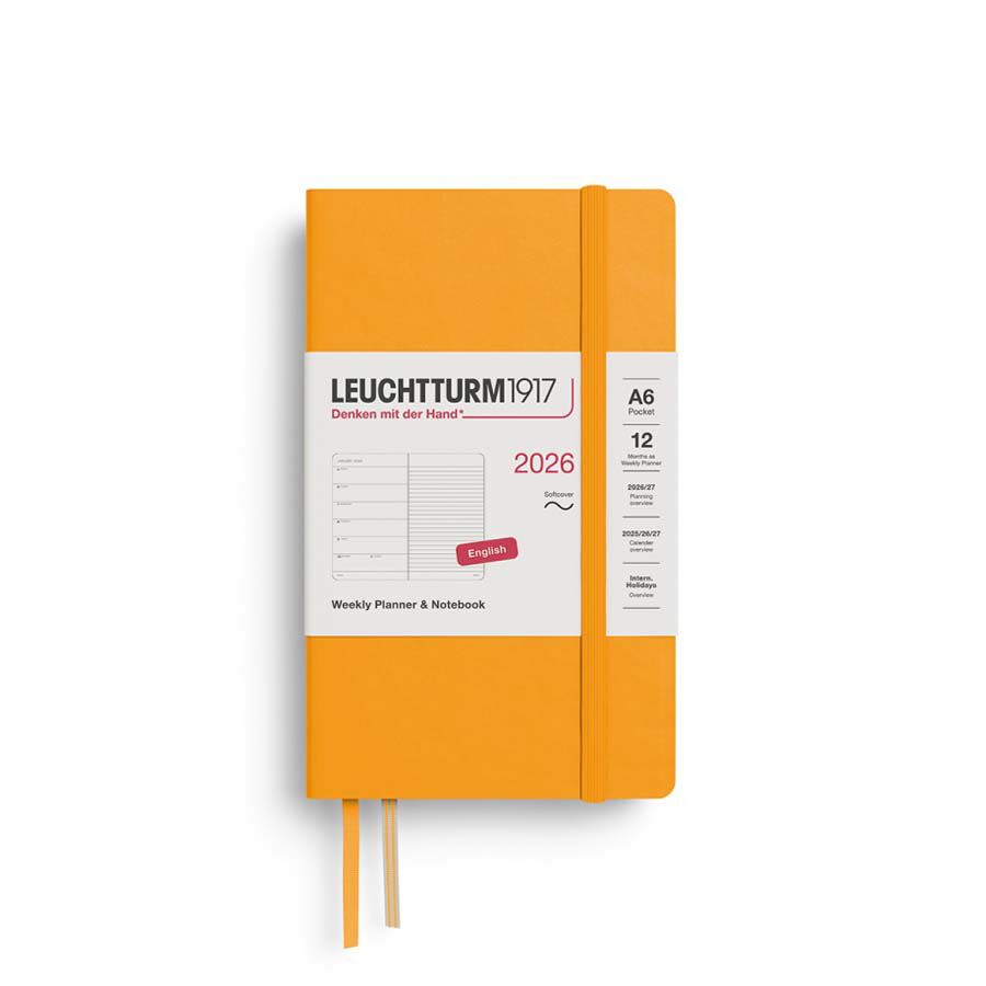 Agenda Leuchtturm A6 sem/vista ingl&eacute;s 2026 Rising Sun