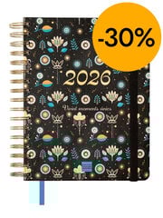 Agenda Finocam 16 meses Vitae 1/4 sem/vista cat 2025-26 negro