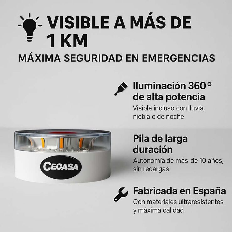 Llum d'Emergència Cegasa V16 homologada