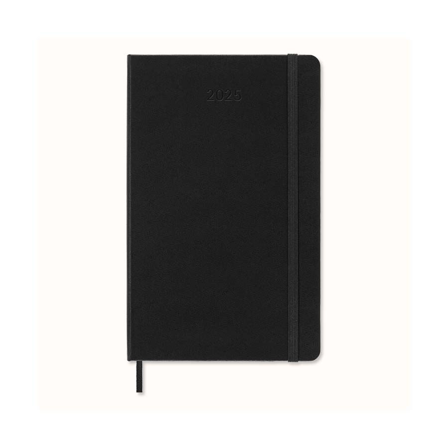 Agenda Moleskine 12m sem/vista 2025 L negro