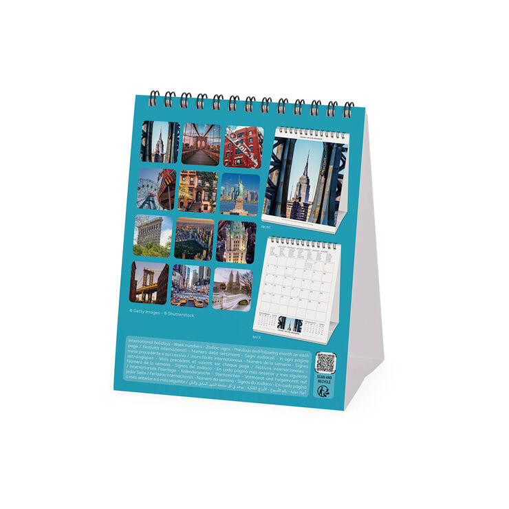 Calendario Legami 12x14,5 Sobremesa New York Multiling&uuml;e 2027