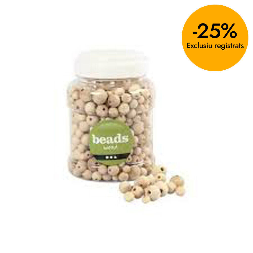 Cuentas y Abalorios madera natural 532u