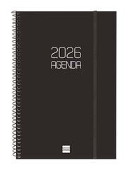 Agenda Finocam Opaque E11 sem/vista vertical cas 2026 negro