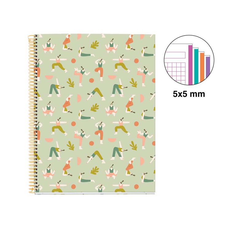 Notebook 4 Miquelrius A4 100 hojas 5x5 Yoga