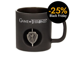 Lannister Taza Negra Cristal Emblema Got