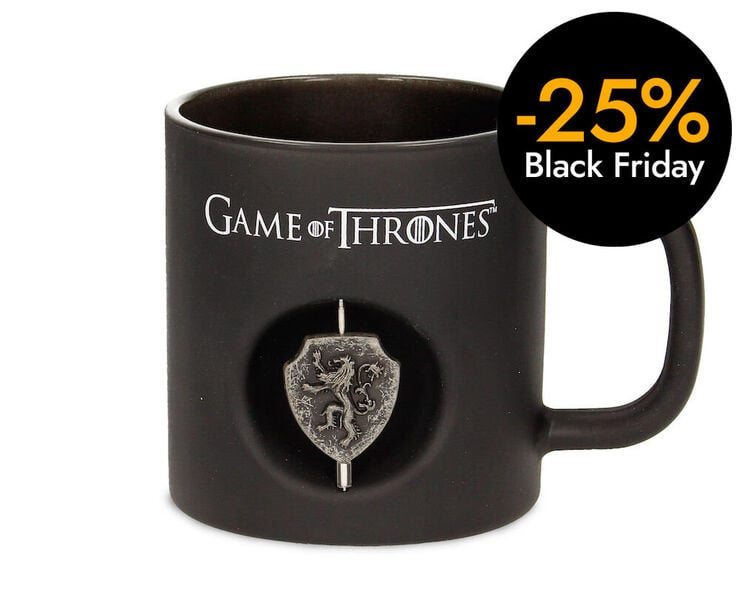 Lannister Taza Negra Cristal Emblema Got