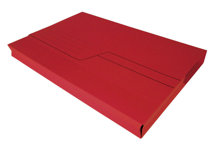 Subcarpeta bolsa Abacus Din A4 con bolsa rojo 10u