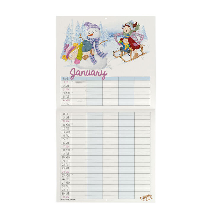 Calendario Legami 30x29 Pared Super Mum Multiling&uuml;e 2027