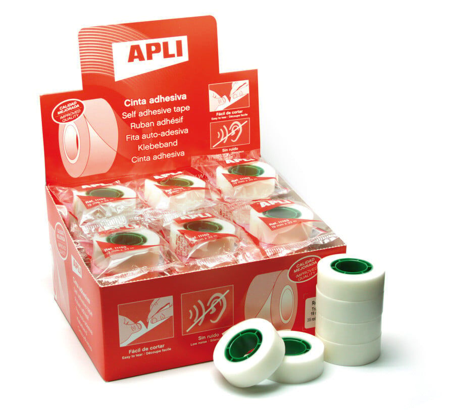 Cinta adhesiva invisible Apli 19mmx33m